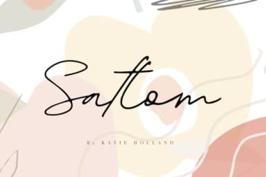 Satlom Font by Katie Holland — Script Handwritten Font — thumbnail 1