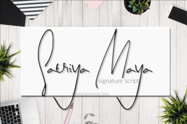 Satriya Maya Font by Mozyen Studio — Script Handwritten Font — thumbnail 1