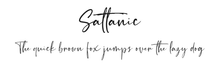 Sattanic by vilogsign — Script Handwritten Font