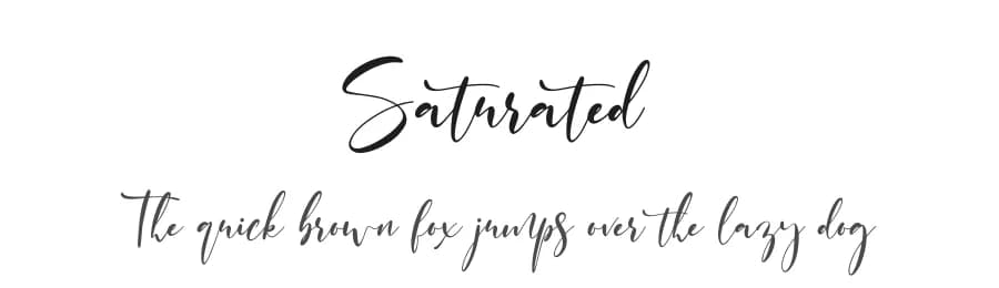 Saturated by Almarkhatype — Script Handwritten Font