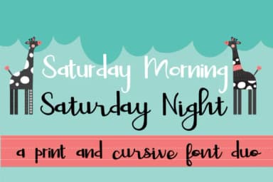 Saturday Duo Font by Illustration Ink — Script Handwritten Font — thumbnail 1