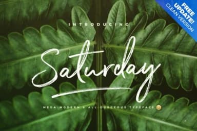 Saturday Font by wornoutmedia by wornoutmedia — Script Handwritten Font — thumbnail 1