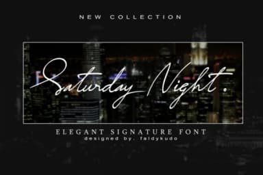 Saturday Night Font by xdCreative — Script Handwritten Font — thumbnail 1