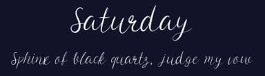 Saturday by AquariiD — Script Handwritten Font — thumbnail 2