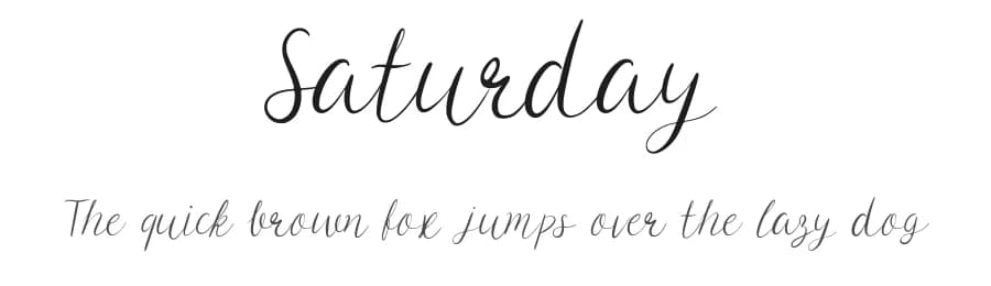 Saturday by AquariiD — Script Handwritten Font