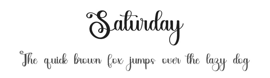 Saturday by FreshtypeINK — Script Handwritten Font