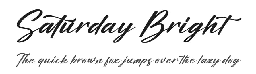 Saturday Bright by Perspectype Studio - Letterena.com — Script Handwritten Font