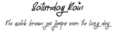 Saturday Rain by Al Ghul — Script Handwritten Font — thumbnail 1