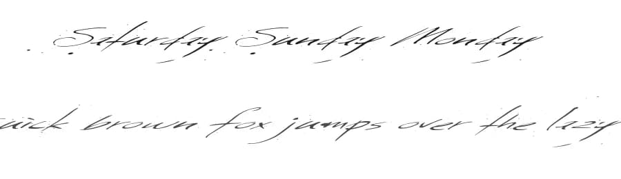 Saturday Sunday Monday by Hanoded — Script Handwritten Font