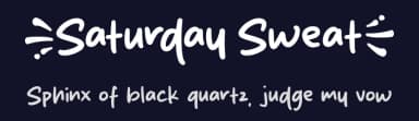 Saturday Sweat by MJType — Script Handwritten Font — thumbnail 2