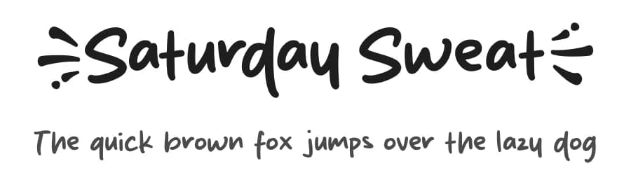 Saturday Sweat by MJType — Script Handwritten Font