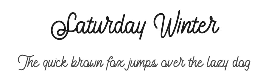 Saturday Winter by Appleberry Studio — Script Handwritten Font — preview 1