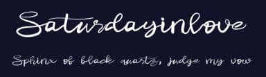 Saturdayinlove by Muharima Rasyid — Script Handwritten Font — thumbnail 2