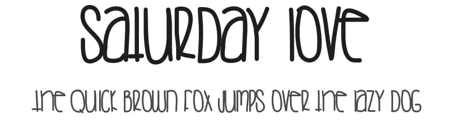 Saturday Love by Des Gomez — Script Handwritten Font