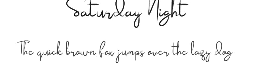 Saturday Night by Dedi Mujiono — Script Handwritten Font — preview 1