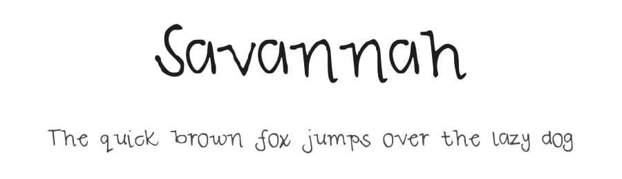 Savannah by The Font Man — Script Handwritten Font