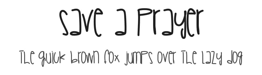 Save A Prayer by Des Gomez — Script Handwritten Font