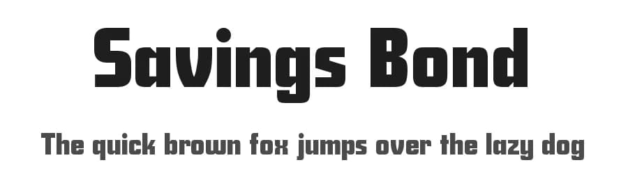 Savings Bond by Harold's Fonts — Sans Serif Font — preview 1