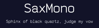 SaxMono by s.a.x. Software — Sans Serif Font — thumbnail 2