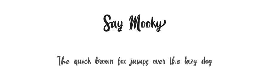 Say Mooky by Typhoon Type - Suthi Srisopha — Script Handwritten Font