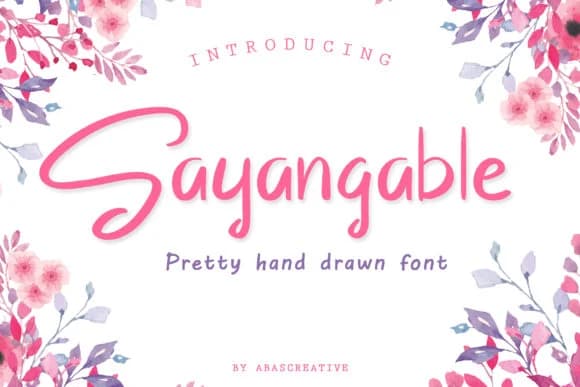 Sayangable Font by AbasCreative — Script Handwritten Font — preview 1