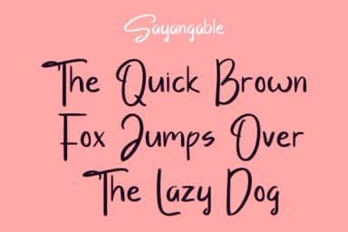 Sayangable Font by AbasCreative — Script Handwritten Font — thumbnail 5
