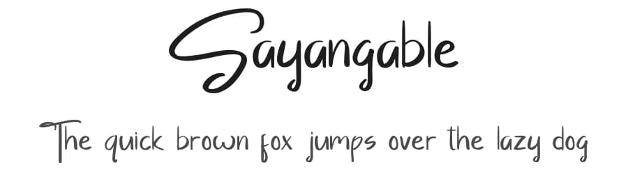 Sayangable by Abas Creative — Script Handwritten Font