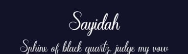 Sayidah by MJB Letters — Script Handwritten Font — thumbnail 2