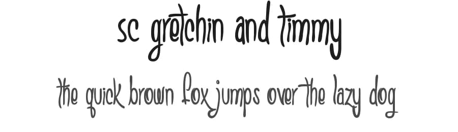 SC Gretchin And Timmy by Dirt2.com - SickCapital — Script Handwritten Font