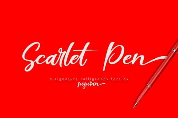 Scarlet Pen Font by suzurantype — Script Handwritten Font
