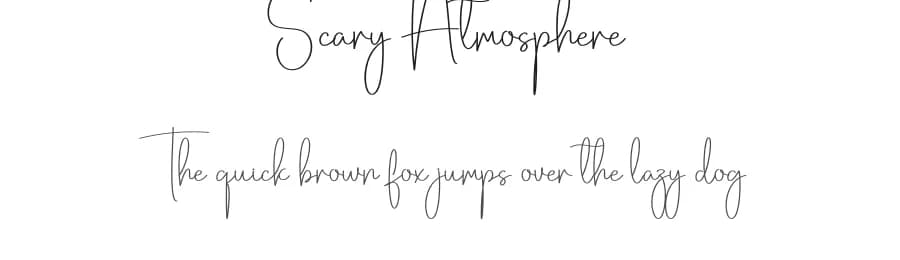 Scary Atmosphere by Scratchones — Script Handwritten Font