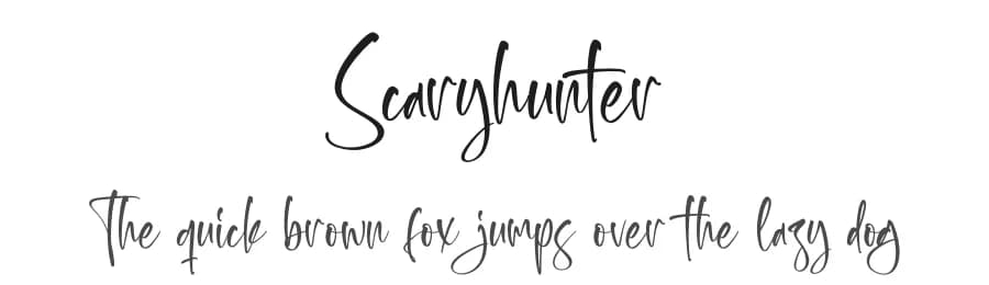 Scaryhunter by Letterena Studios — Script Handwritten Font