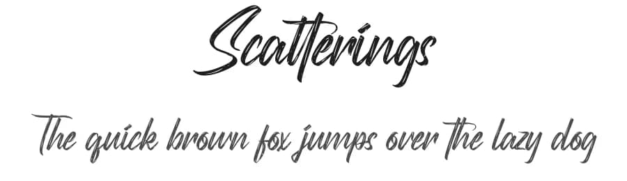 Scatterings by Calligraphy Fonts — Script Handwritten Font
