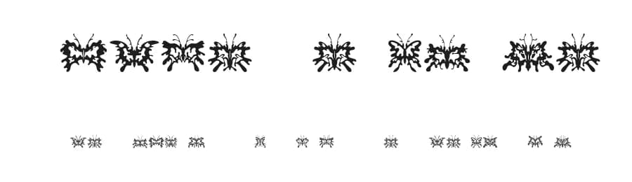 Schmetterlinge by Vladimir Nikolic — Dingbats Font