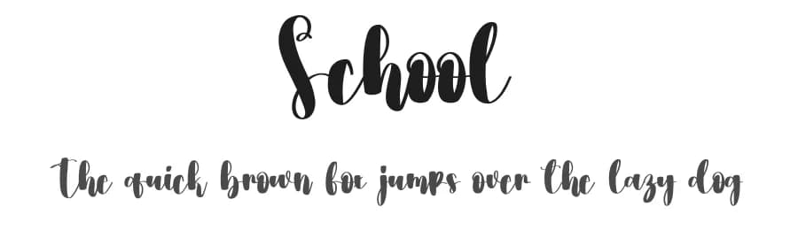 School by Scratchones — Script Handwritten Font