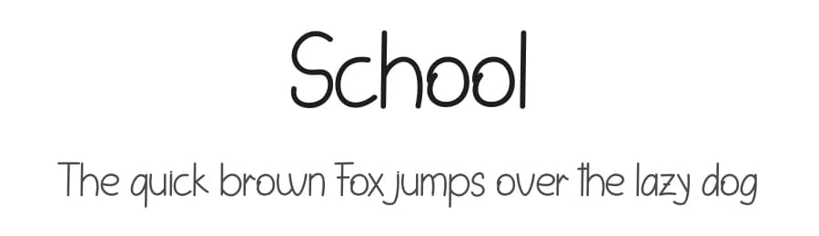 School by Etik Fatimah — Script Handwritten Font
