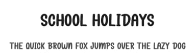 School Holidays by Scratchones — Script Handwritten Font — thumbnail 1