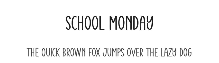 School Monday by Andi Moz — Script Handwritten Font