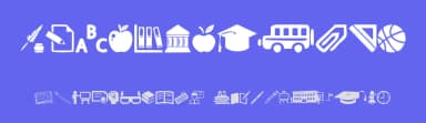 School by Woodcutter — Dingbats Font — thumbnail 3