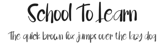 School To Learn by Gado Gado — Script Handwritten Font