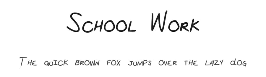 School Work by Chelsea Muchantef — Script Handwritten Font