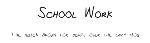 School Work by Chelsea Muchantef — Script Handwritten Font