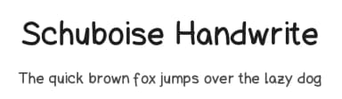 Schuboise Handwrite by Harry Schlender — Script Handwritten Font — thumbnail 1