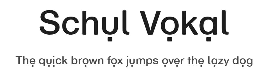 Schul Vokal by Manfred Klein — Sans Serif Font