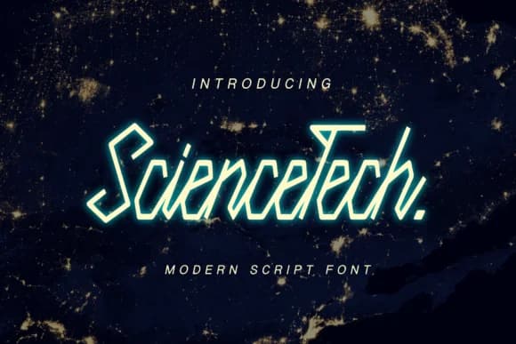 Science Tech Font by Typia Nesia — Script Handwritten Font