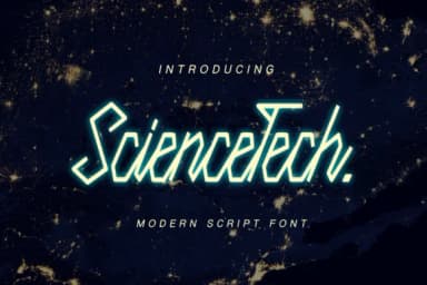 Science Tech Font by Typia Nesia — Script Handwritten Font — thumbnail 1