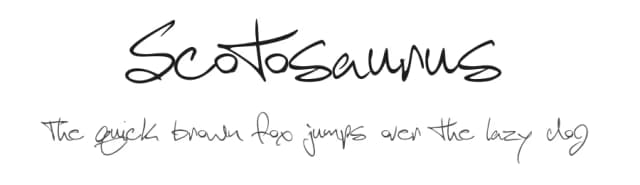 Scotosaurus by Scott Aneloski — Script Handwritten Font