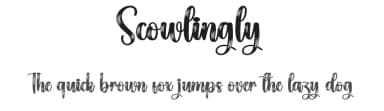 Scowlingly by Scratchones — Script Handwritten Font — thumbnail 1