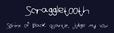 Scraggletooth by Arlana Rawson — Script Handwritten Font — thumbnail 2