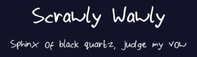 Scrawly Wawly by Harry Rickard — Script Handwritten Font — thumbnail 2